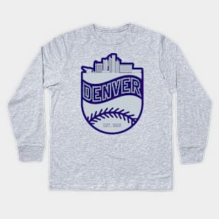 Denver Baseball 02 Kids Long Sleeve T-Shirt